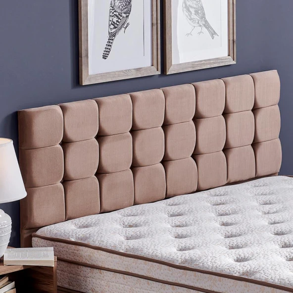 Niron  Rama Tek Kişilik Yatak Başlığı - 120 cm Sütlü Kahve Kumaş Başlık - Resim 3