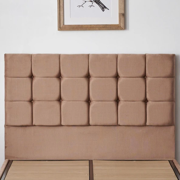 Niron  Rama Tek Kişilik Yatak Başlığı - 120 cm Sütlü Kahve Kumaş Başlık - Resim 7