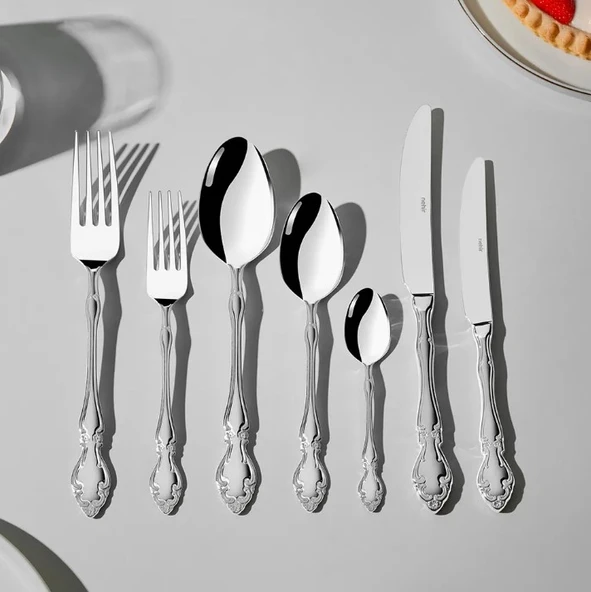 Nehir Adriana Saten 89 Parça 12 Kişilik Çatal Kaşık Bıçak Seti ürün görseli 1