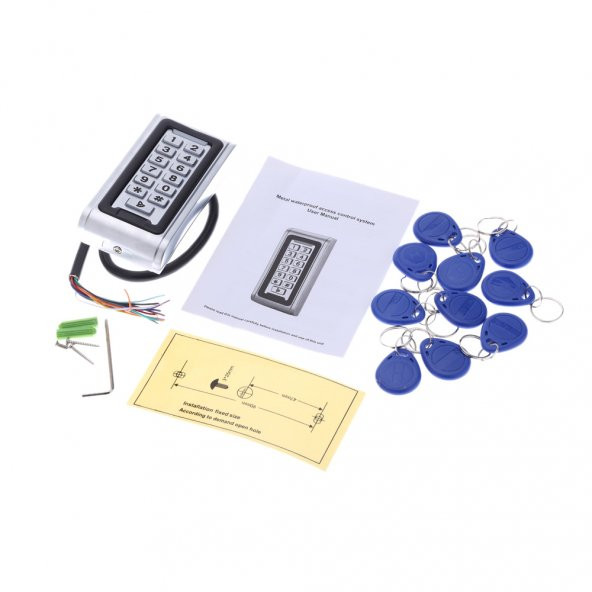 RFID Şifreli Kapı Kilidi Su Geçirmez-Kapı Otomatı SET - Resim 9