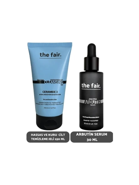 the fair. Hassas ve Kuru Cilt Temizleme Jeli 150 ml ve Arbutin Serumu 30 ml ürün görseli 1
