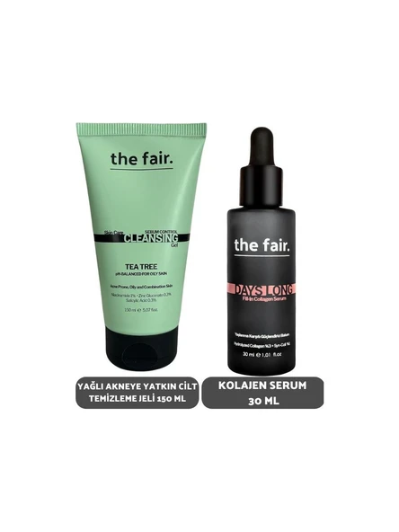 the fair. Akneye Yatkın Cilt Temizleme Jeli 150 ml ve Kolajen Serum 30 ml ürün görseli