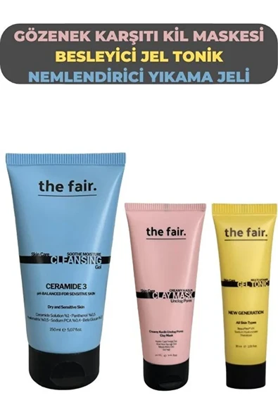 the fair. Gözenek Karşıtı Kil Maskesi Besleyici Jel Tonik ve Nemlendirici Yıkama Jeli ürün görseli 1