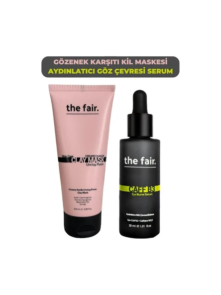 the fair. Kaolin Gözenek Karşıtı Kil Maskesi 100 ml ve Caff b3 Göz Çevresi Bakım Serumu 30 ml ürün görseli 1