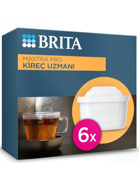 BRITA MAXTRA PRO Kireç Uzmanı Yedek Su Arıtma Filtresi, 6’lı ürün görseli