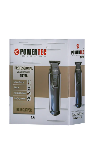 Powertec Tr-758 Profesyonel Sakal Ense Tıraş Makinesi (0.1mm - Sıfıra En Yakın) - Resim 5