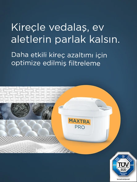 BRITA MAXTRA PRO Kireç Uzmanı Yedek Su Arıtma Filtresi, 6’lı - Resim 5