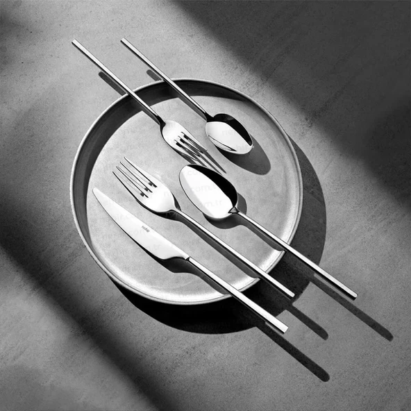 Nehir Gloria Sade 12 Kişilik 72 Parça Çatal Kaşık Bıçak Takımı ürün görseli