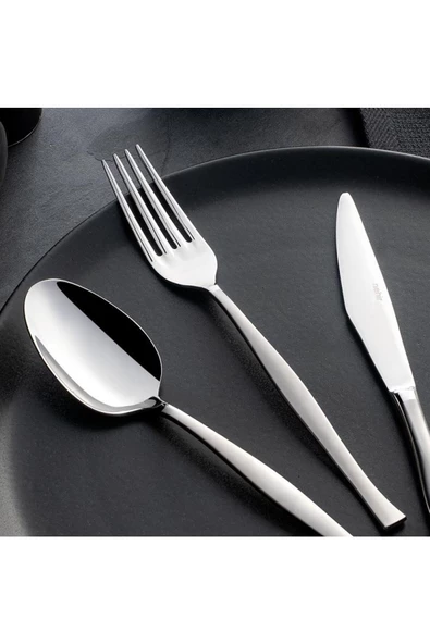 Nehir Zarif Sade 89 Parça Karton Kutulu Çatal Kaşık Bıçak Takımı - Resim 2