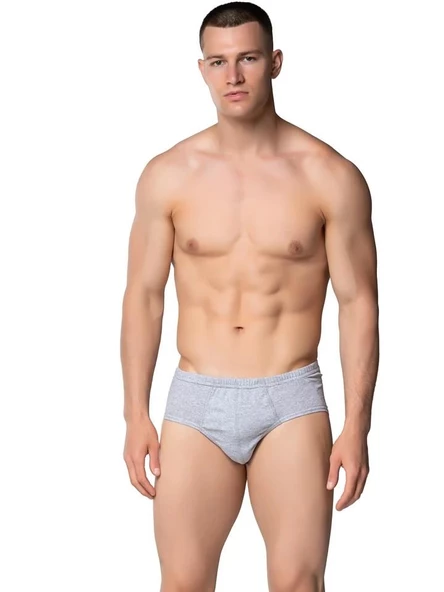 12 Adet Sedef Yıldız Erkek Renkli Penye Slip Külot 1010 - Resim 2