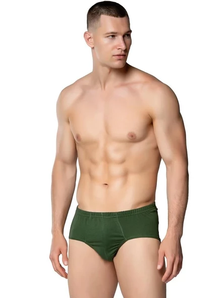 12 Adet Sedef Yıldız Erkek Renkli Penye Slip Külot 1010 - Resim 3