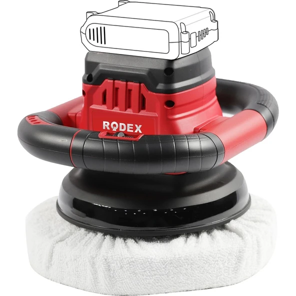 RODEX RPX2270 AKÜLÜ POLİSAJ MAKİNESİ BATARYASIZ 20V - 3