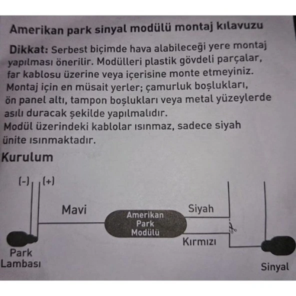 FORD FİESTA - FESTİVA  AMERİKAN PARK SİNYAL MODÜLÜ - Resim 3
