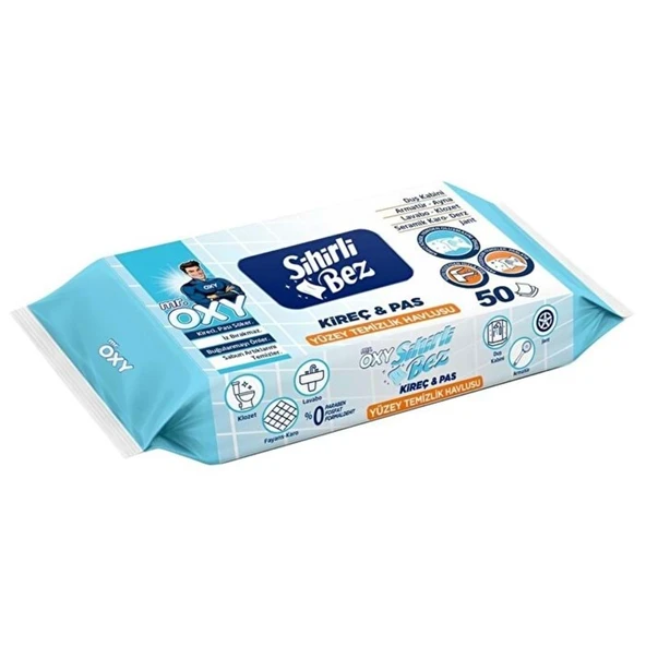 Mr. Oxy Sihirli Bez Kireç & Pas Yüzey Temizlik Havlusu 50 Yaprak Plastik Kapaklı (9 Lu Set) 350 Yprk - 2