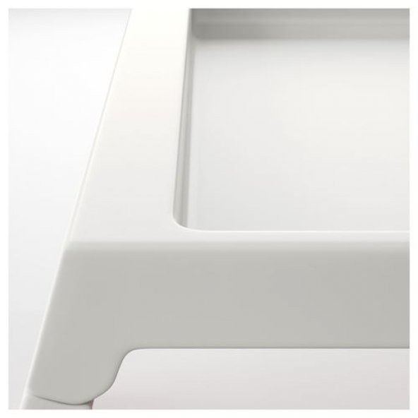 IKEA KLIPSK 56x36x26 CM YATAK KOLTUK TEPSİSİ BEYAZ KATLANABİLİR AYAKLAR - 4