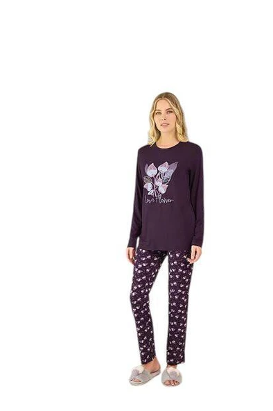 Aydoğan Kadın Mürdüm Viskon Uzun Kollu Pijama Takımı 240633 ürün görseli