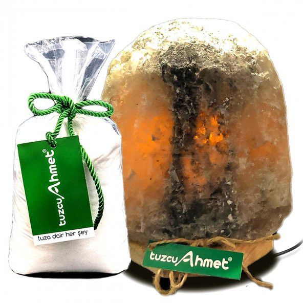 Tuzcu Ahmet Çankırı Doğal Tuz Lamba 4-5 kg 1 Kg Kaya Tuzu Hediyeli