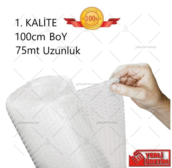 Balonlu Patpat-paketleme Naylonu (boy-100cm X 75mt-uzunluk)-(metrekare-75m2) ürün görseli