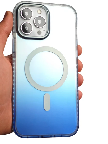iphone 14 Pro Kılıf Magsafe uyumlu Renk geçişli Darbe emici  Kapak