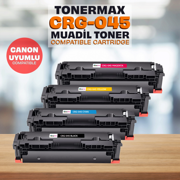 Canon i-Sensys MF-633cdw Muadil Toner Takım/ Canon CRG045 Set