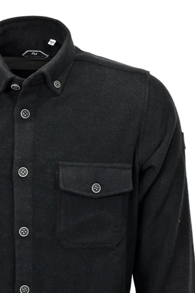 Erkek Kışlık Klasik Çift Cepli Oduncu Gömlek BGL-ST03901 - Resim 11