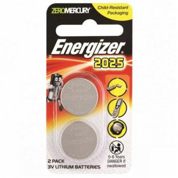 Energizer CR2025 2Li Lithium Hafıza Pili
