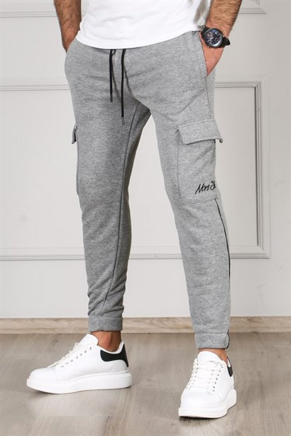 Madmext Gri Cepli Erkek Eşofman 4828 - 3