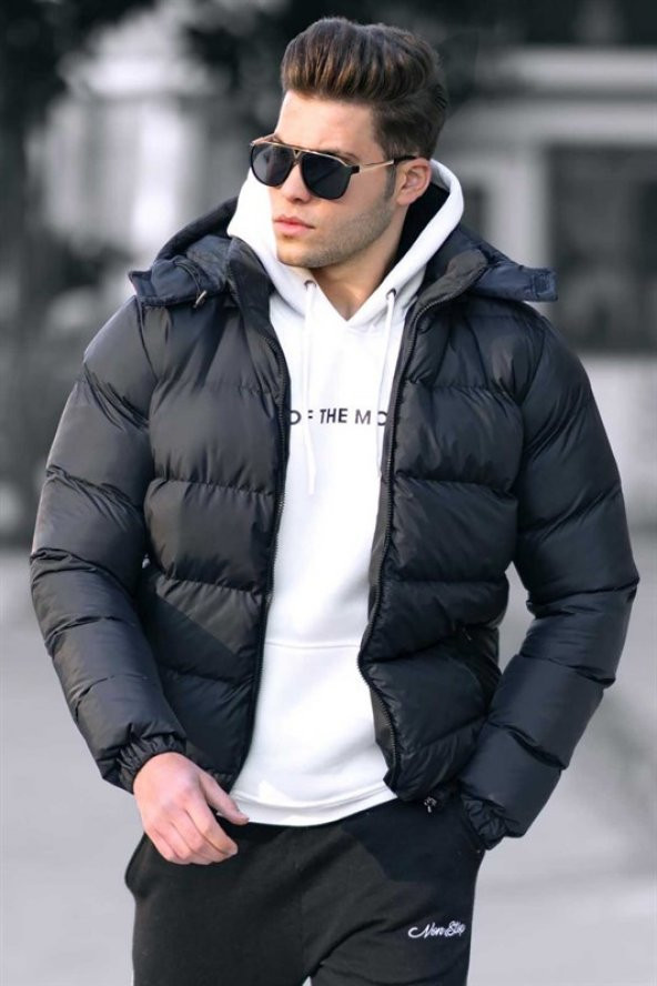 Madmext Siyah Şişme Mont 4796