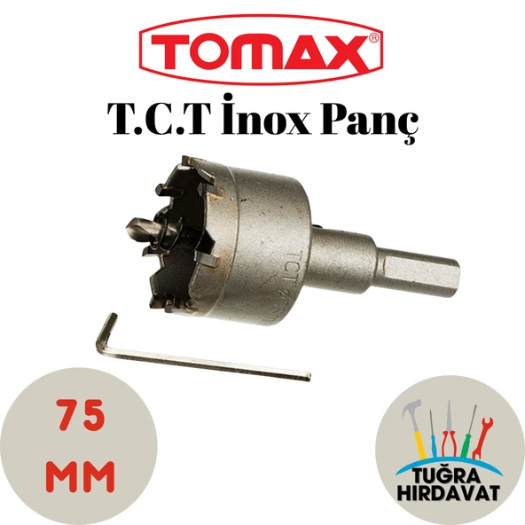 Tomax T.C.T. Metal  Paslanmaz İnox Delme Testere Panç 75 mm - Resim 2
