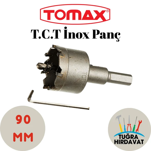 Tomax T.C.T. Metal  Paslanmaz İnox Delme Testere Panç 90 mm - Resim 2