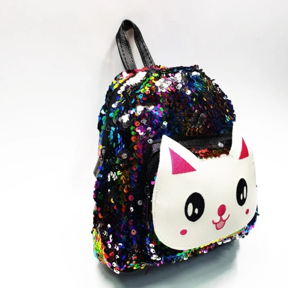 Gökkuşağı Kedi Figürlü Çocuk Sırt Çantası - 6