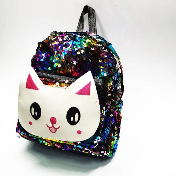 Gökkuşağı Kedi Figürlü Çocuk Sırt Çantası - 9