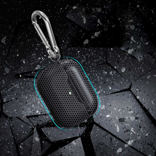 Ceponya Apple Airpods Pro Kılıf Bal Peteği Ultra Koruma Silikon - 7