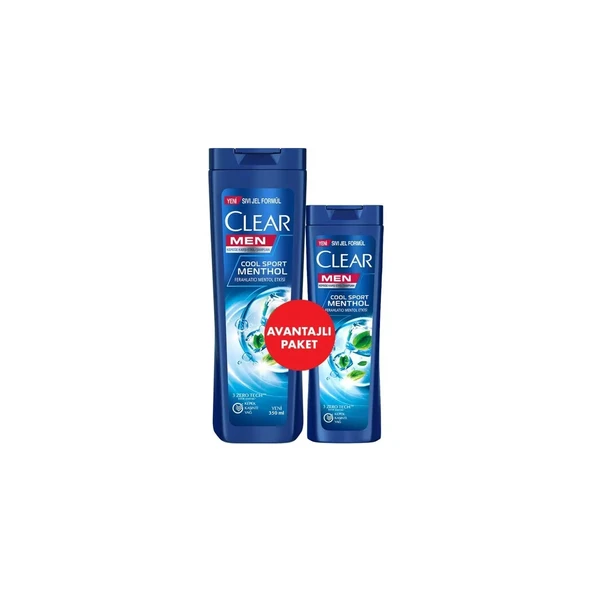 Clear Men Kepeğe Karşı Etkili Şampuan Cool Sport Menthol Ferahlatıcı Mentol Etkisi 350 Ml + 180 Ml - Resim 2