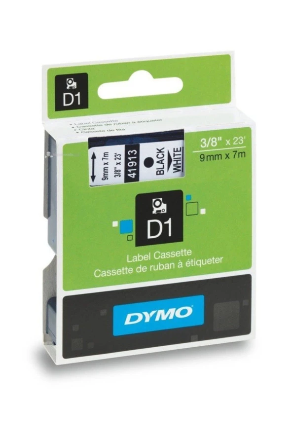 Dymo D1 Şerit Standart 9 MMx7 MT Beyaz Üzerine Siyah 40913-41913  S0720680