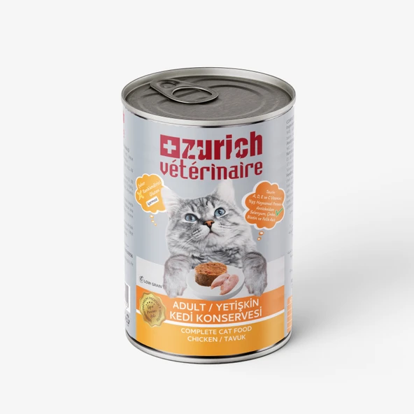 Zurich Veterinaire Pate Tavuklu Yetişkin Kedi Konservesi 415 gr ürün görseli