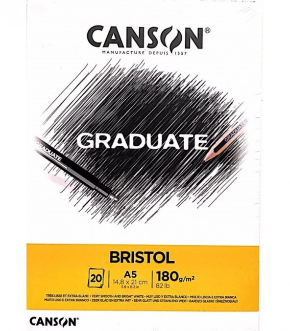 CANSON GRADUTE BRISTOL A5 180gr 20 YAPRAK