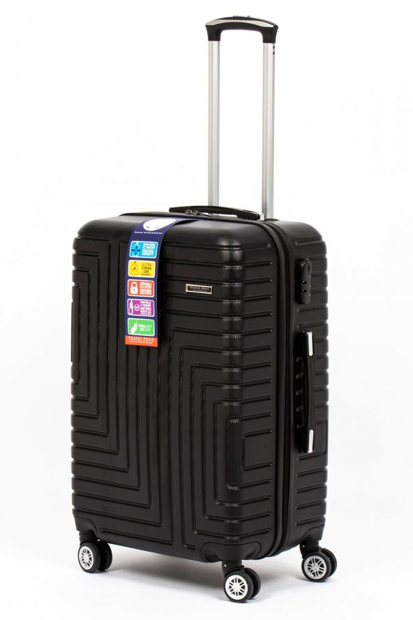 Travel POLO A1004 Siyah Abs Orta Boy Valiz - 2