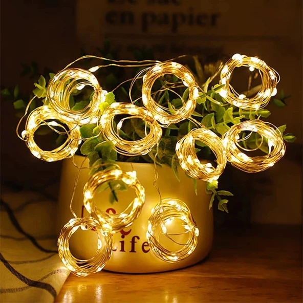 Perde Led 3mx3m Kumandalı 8 Fonksıyonlu 300 Ledli 10 Sarkıtlı Peri Ledi Usb Girişli - 7