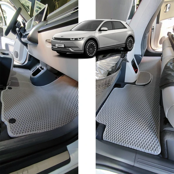 Bod Hyundai IONIQ 5 3D Havuzlu Paspas 2021-Sonrası Gri ioniq 5 Eski Konsol - Resim 4