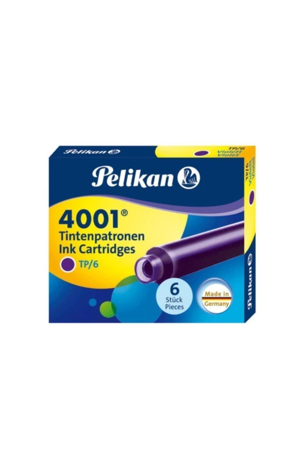 Pelikan Dolma Kalem Kartuşu Küçük Violet 6 LI 4001