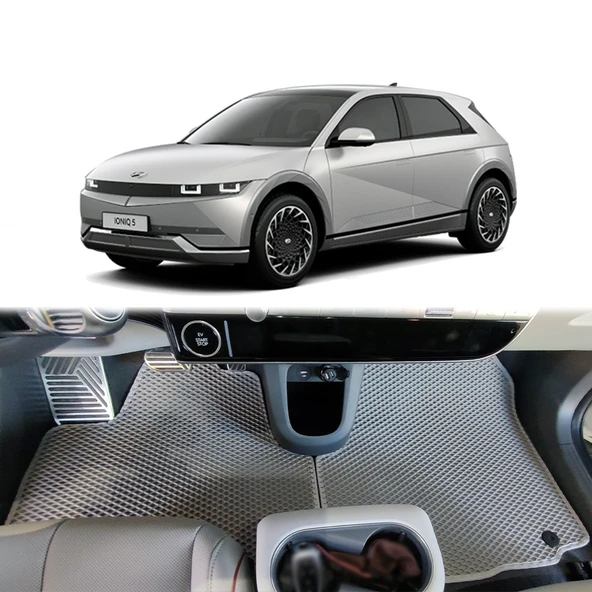 Bod Hyundai IONIQ 5 3D Havuzlu Paspas 2021-Sonrası Gri ioniq 5 Eski Konsol - Resim 2