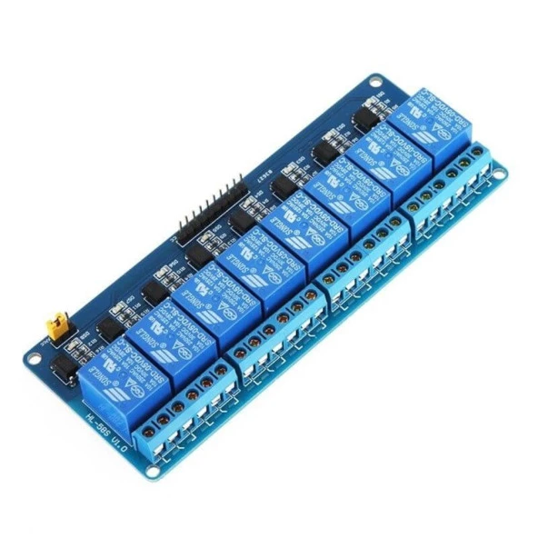 12V 8 Kanal Röle Kartı (Geliştirme Kartlarıyla Uyumlu) Arduino ürün görseli 1