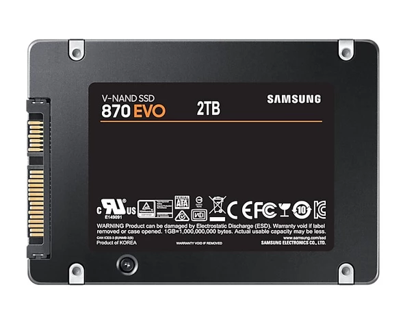 Samsung 870 Evo 2TB 2.5'' SATA SSD (560-530MB/s) - 2