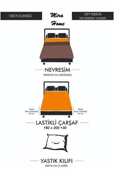 Kırmızı Kalpli Çift Kişilik Nevresim Takımı Pamuklu 160x200 Cm - 5