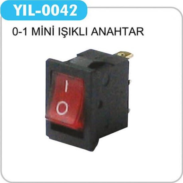 Yıl-0042 Tekli Işıklı Mini Anahtar