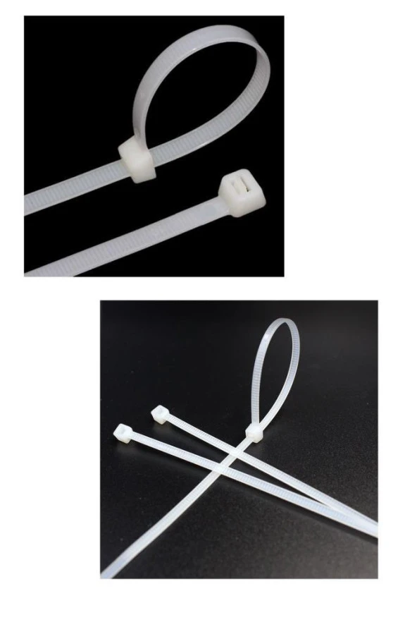 Çetsan 3,6*250 Kablo Bağı Beyaz - Cırt Kelepce - Klips (100 Adet) - 6