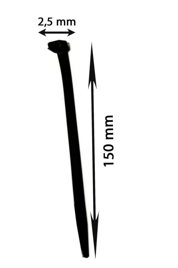 Şahnet 2,5*150  Kablo Bağı Beyaz - Cırt Kelepçe - Klips (100 Adet) - Resim 2