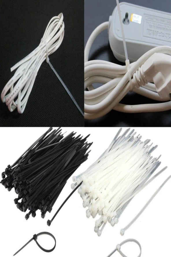 Şahnet 2,5*150  Kablo Bağı Beyaz - Cırt Kelepçe - Klips (100 Adet) - Resim 6