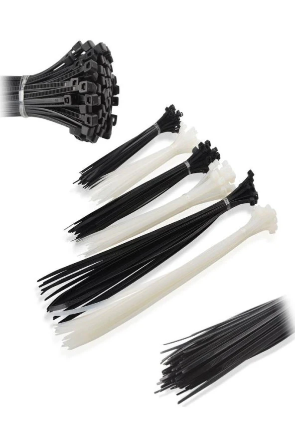 Şahnet 2,5*150  Kablo Bağı Beyaz - Cırt Kelepçe - Klips (100 Adet) - Resim 7